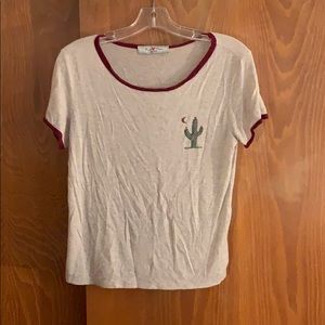Cotton T-shirt with Cactus and moon design